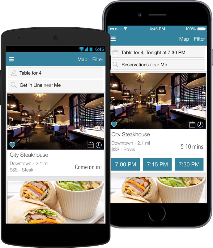 DineTime(r) Releases App Update to Provide Diners With Wait Times for Thousands of Restaurants (PRNewsFoto/DineTime)