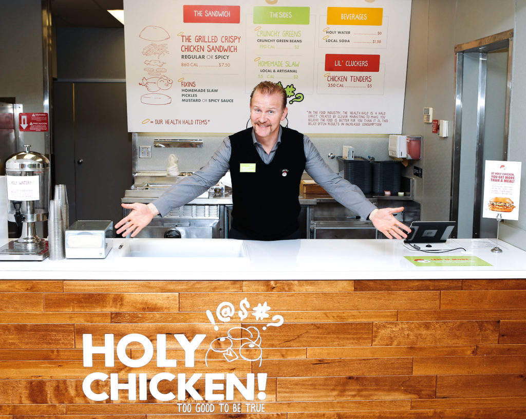 Columbus, OH - NOVEMBER 19:  Filmmaker Morgan Spurlock attends the grand opening of his new restaurant Holy Chicken on November 19, 2016 in Columbus, Ohio.  (Photo by Jeff Vespa/WireImage)