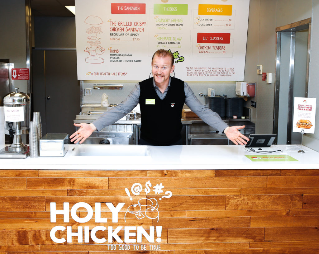 Columbus, OH - NOVEMBER 19: Filmmaker Morgan Spurlock attends the grand opening of his new restaurant Holy Chicken on November 19, 2016 in Columbus, Ohio. (Photo by Jeff Vespa/WireImage)